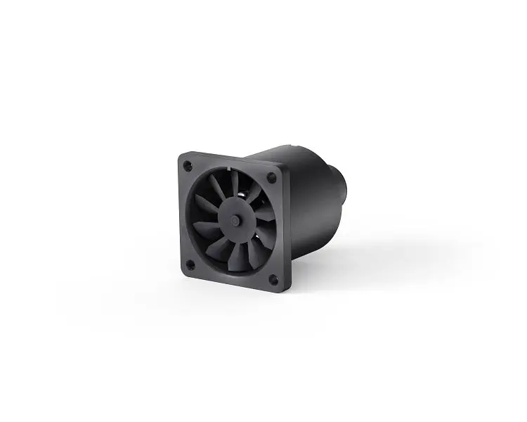 micronel Rohrventilator Druck 641 hPa Fördermenge 484 l/min 12 VDC bürstenloser DC-Motor mit Flansch am Einlass D344P-01...
