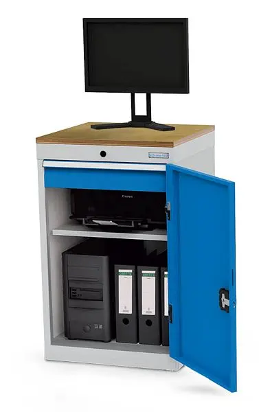 Bedrunka+Hirth Computerschrank stationär 1 x Schublade 1 x Fachboden 1 x Flügeltüre Abmessungen mm (BxTxH): 530 x 500 x...