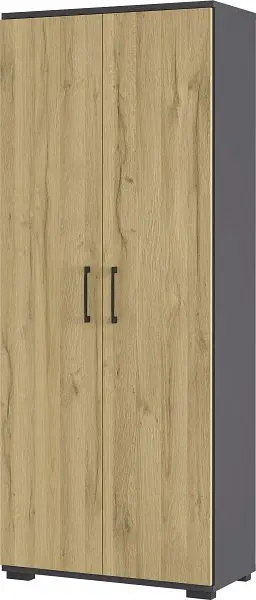 GERMANIA GW-PROFI 2.0 Aktenschrank mit zwei Türen 4250 Graphit/Grandson-Eiche-Nachbildung Höhe 200 cm 4250-564