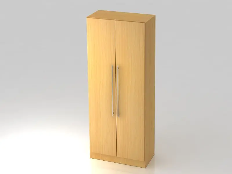 Hammerbacher Schrank 5OH mit Sockelblende Relinggriff Buche/Buche 80x42x2004 cm (BxTxH) V7100/6/6/RE