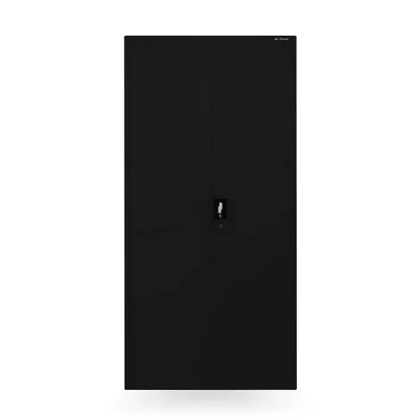 Jan Nowak Mehrzweckschrank DAWID 900 x 1850 x 450 mm All Black Schwarz 1532