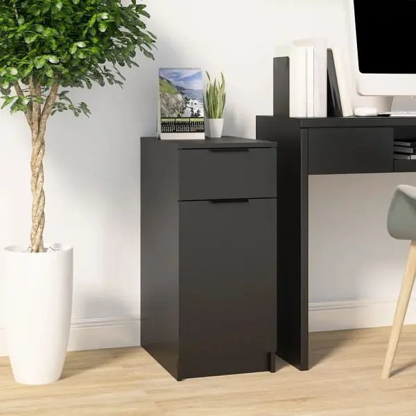 vidaXL Büroschrank Schwarz 335x50x75 cm Holzwerkstoff 811503