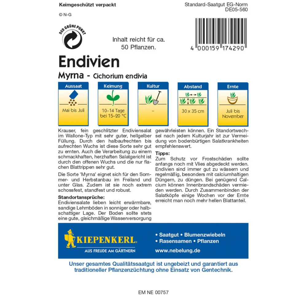Kiepenkerl Endiviensalat Myrna | 454402