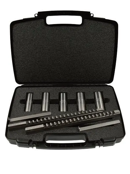 Hassay Savage Keilnuträumnadeln im Kunststoffkasten inkl. 2 Räumnadeln (10/12 mm IV) und 5 Führungsbuchsen R15450DIN