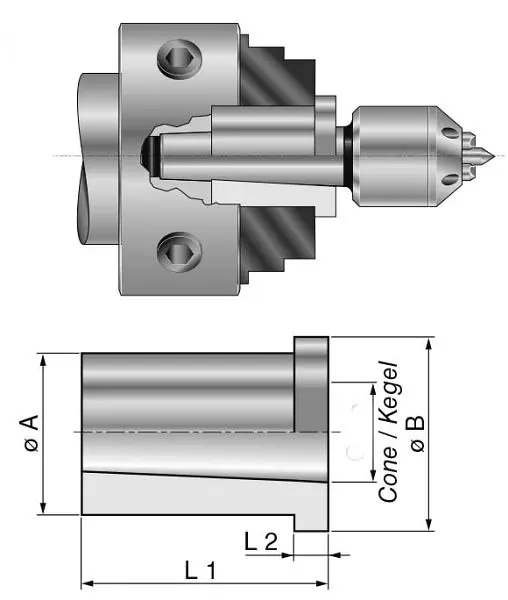 MACK Kegelhülse für Stirnmitnehmer MK4 zylindrisch 03-KH-4