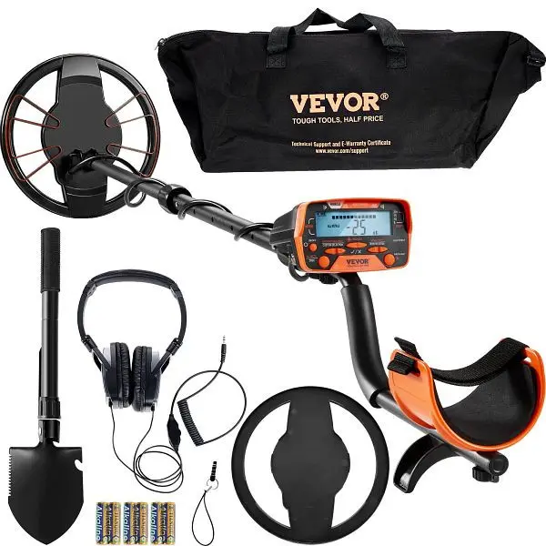 VEVOR Metalldetektor Kit für Erwachsene Multifunktionaler Profi-Detektor mit 7 Modi Metallsuchgerät wasserdichte 254cm S...