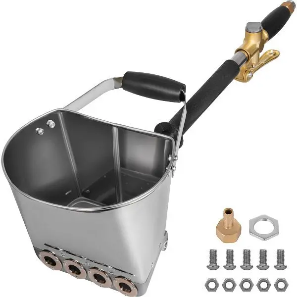 VEVOR Putzwerfer 4 Jet Sprühmaschine Mörser Sprüher Zementmörtel Sprühpistole Mörtelspritze Putzpistole DIY Wandmale...