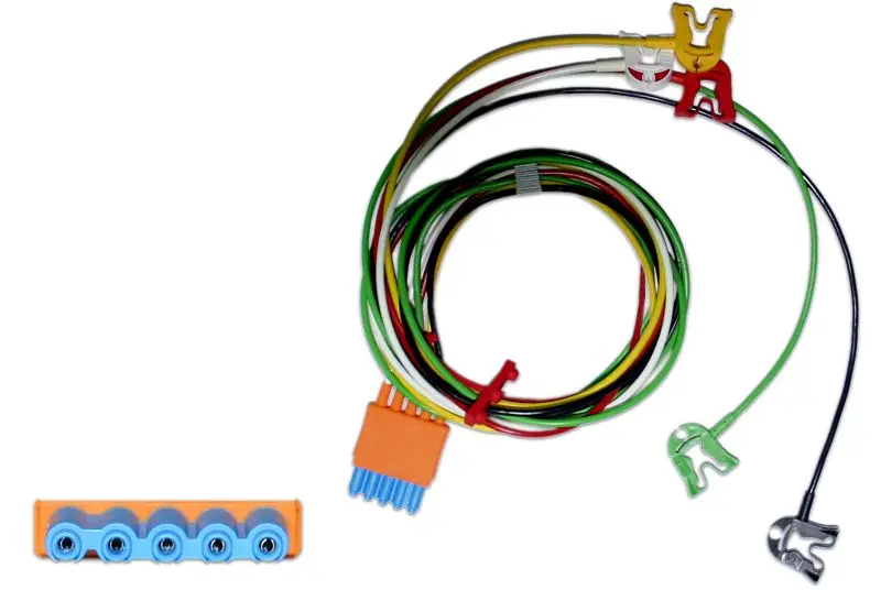 Philips 5-adrige OP-EKG-Patientenleitung mit Klammern Original Philips HP 160 cm M1974A