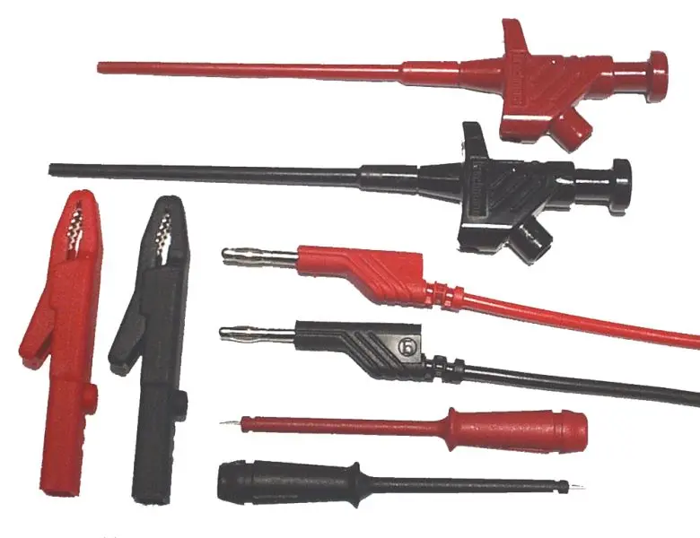 Busching Prüfmittel-Set aus jeweils 2 Messleitungen KlemmprüfspitzenPrüfspitzenAbgreifkl. AK-789050