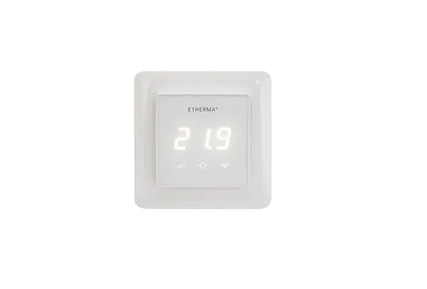 Etherma Schantikesauberbauthermostat weiß mit Touchpad 16 5-40 °C inkl. Rahmen weiß 39856