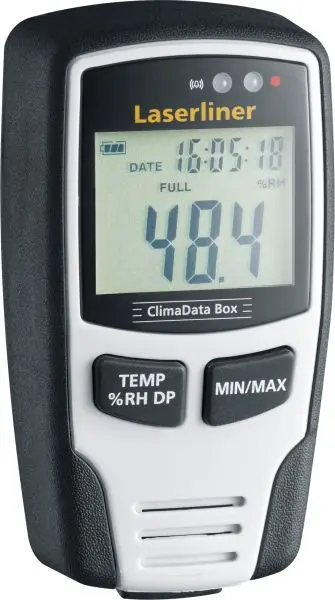 Laserliner ClimaData-Box Digitale Hygrometer Betriebsdauer: ungefähr 3 Monate VE: 2 Stück 082.031A