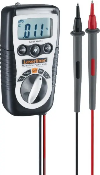 Laserliner MultiMeter Pocket Universal-Multimeter Sicherheitart: IP 64 VE: 5 Stück 083.032A