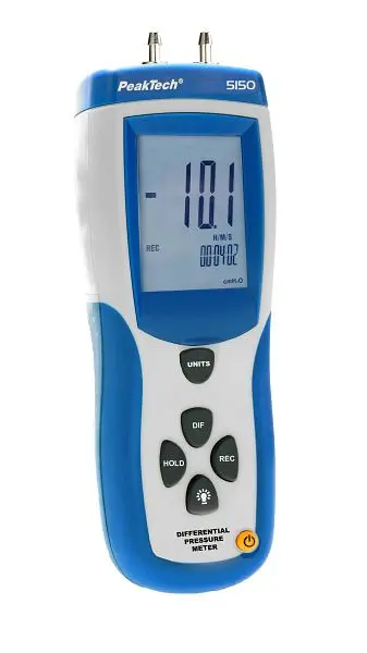 PeakTech Differenzdruck-Messgerät 0 - 344 mBar mit USB-Schnittstelle P 5150