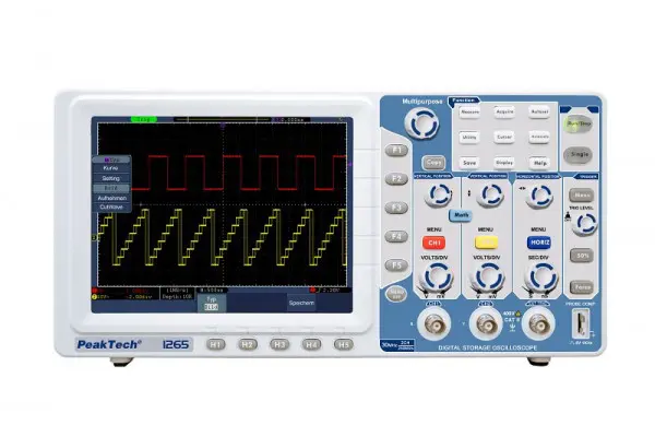 PeakTech 30 MHz / 2 CH 250 MS/s Digital Speicheroszilloskop mit USB &amp; LAN P 1265