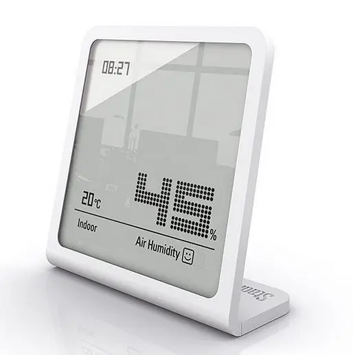 Stadler Form Hygrometer Selina weiß Luftfeuchtigkeits- Temperatur- und Uhrzeitanzeige S-060