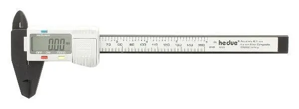 hedue Digital Messschieber 150 mm Carbon A422