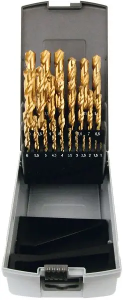 ELMAG HSS-Spiralbohrerkassette 25teilig 1-13mm TiN-beschichtet 82031