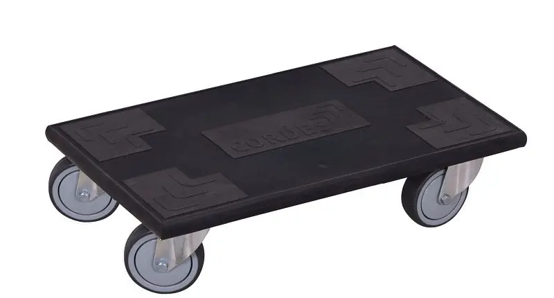 VARIOfit Möbelhund - Europa mit thermoplastischer Bereifung 600 x 350 mm Radsatz: Bereifung aus thermoplastischem Gummi V...