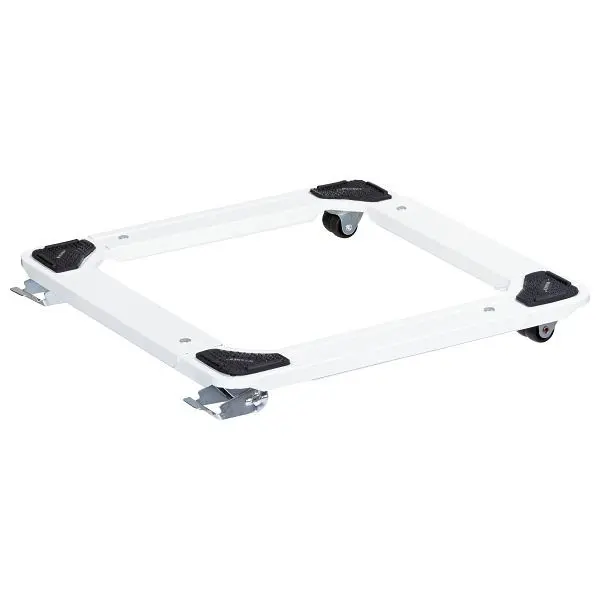 WAGNER Transporthilfe MM1192 420-600mm Stahl weiß je 2 doppelbereifte Lenk-/Bockrollen 2x Feststellbremse Tragkraft 150kg...
