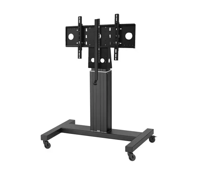HKS Anzeigeständer VST-S schwarze Säule mit H-Fuß und 4 Leichtlaufrollen 83400333