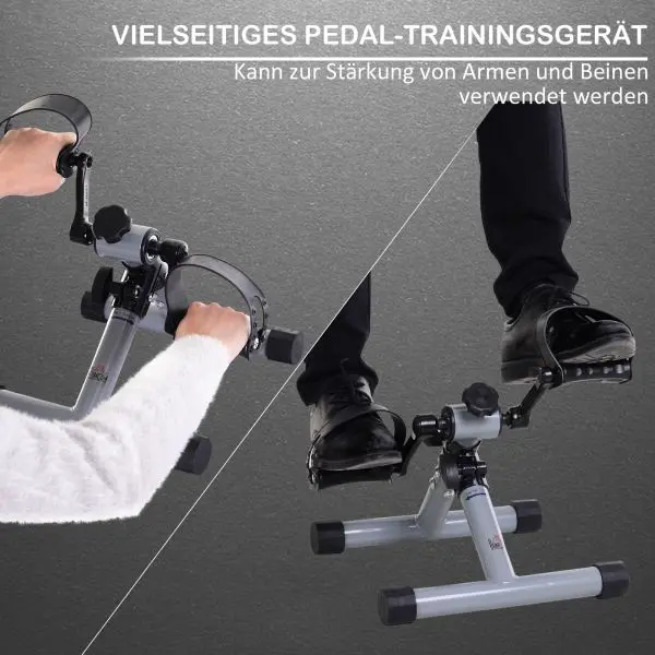 HOMCOM Mini Heimtrainer Beintrainer fantikbar für Hilfsrehabilitation Stahl A90-195