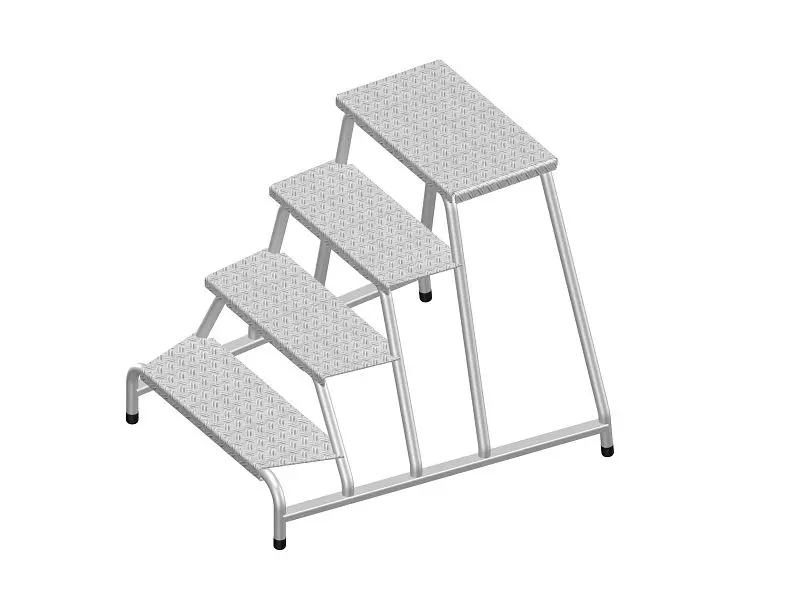 Layher Maschinentritt 4 Stufen Standhöhe: 06 m 1075004 4035209367032