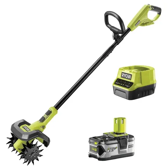 Akku-Bodenhacke RYOBI RY18CVA-0 - 18V - 4 Messer mit Sicherheitsgriff und Transporträdern