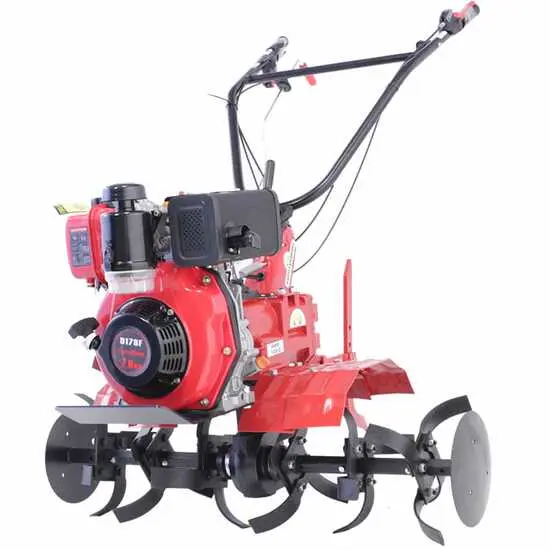 Professioneller Hochleistungs- Eurosystems Euro 102 Diesel Motorhacke / Gartenfräse mit Zahnradgetriebe