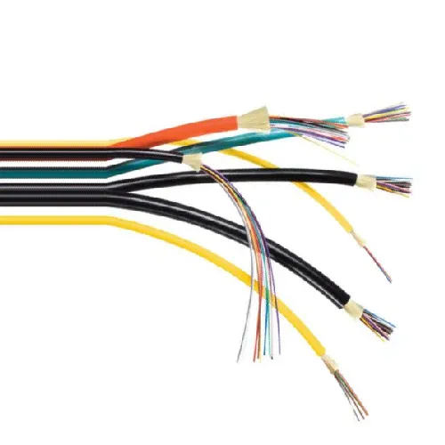 Indoor/Outdoor Distribution Series Ultra Fox 6 Fiber Low Smoke VINYL Multimode 900µm Tight Buffer Aqua Plenum Cable DZ006...