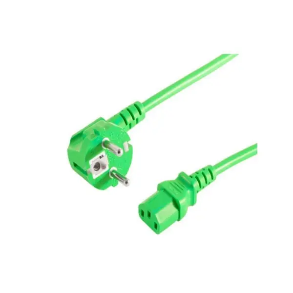 S-Conn Netzanschlusskabel Sicherheitkontaktstecker 90° auf Kantikgerätebuchse 230 V für Kantikgeräte CEE7/7-C13 VDE gr...