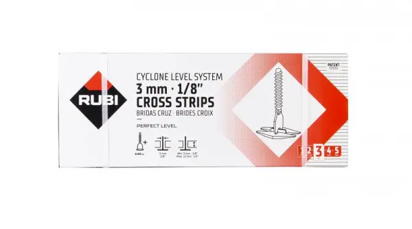 Rubi Nivelliersystem CYCLONE LEVEL SYSTEMS 3 mm CROSS BASE Box mit 2400 Stück 35957