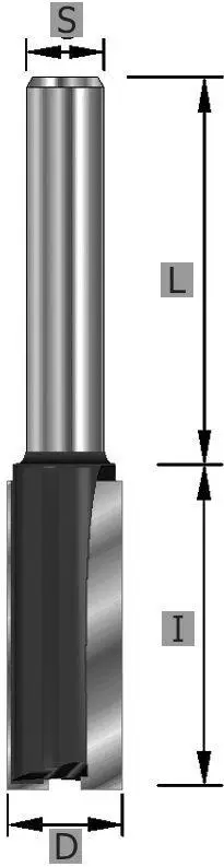 Edessö Nutfräser HW Z2 S8x32 mm : 16 B: 38 GL 70 C: 8 100816108