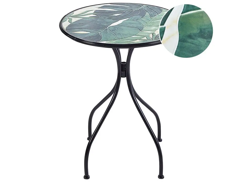 Outdoor Bistrotisch COZZANA 60 cm 60 cm Metall Schwarz