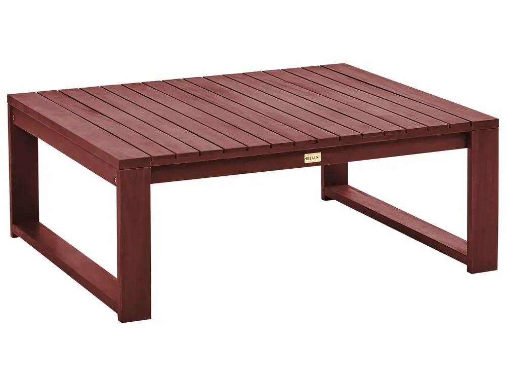 Outdoor Couchtisch TIMOR 90 cm 75 cm Akazienholz Dunkelrot