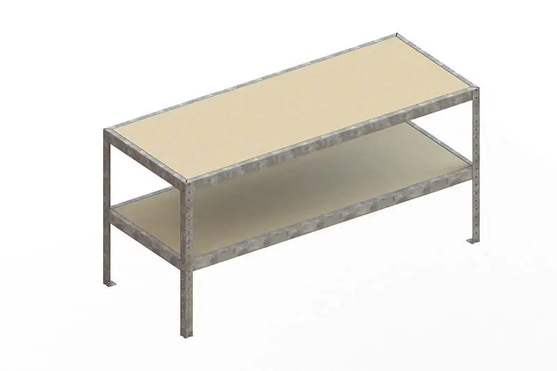 Meta Packtisch 970x2000x800 mm verzinkt SPEED - RACK 20097106