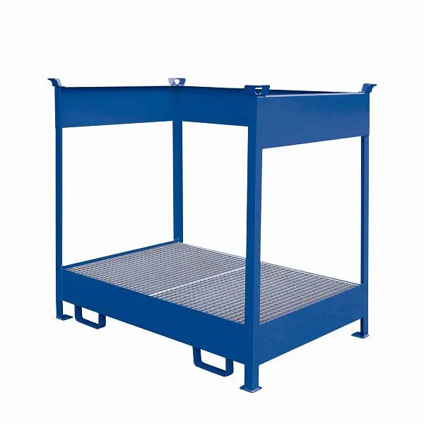 Eichinger Industrie Fass-Stapelpalette mit Auffangwanne 2 x Fässer enzianblau 22630000000097