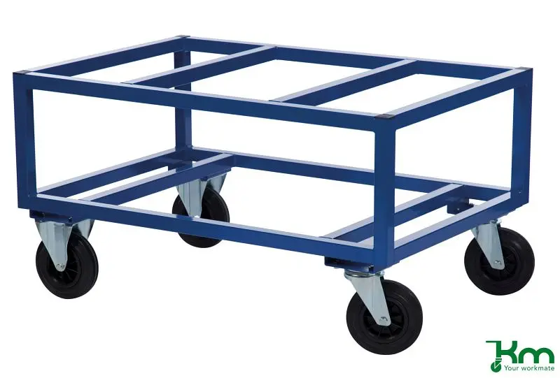 Kongamek Palettenwagen 1200x1000x650 mm blau mit Bremse KM221-FIN-BB