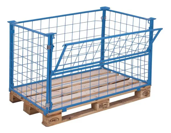 VARIOfit Palettenaufsatz Typ 64 Innenmaße: 1.160 x 760 mm RAL 5012 lichtblau Nutzhöhe: 800 mm pa-080.027