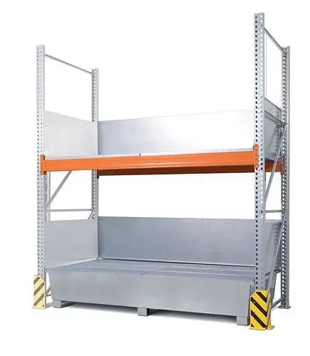 DENIOS Combi-Regal 3 K4-I mit verzinkter Auffangwanne für 4 IBC à 1000 Liter Anbaufeld 199648