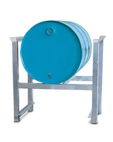 DENIOS Stapelregal ARL 1 aus Stahl verzinkt für 1 Fass à 200 Liter mit Auflageschienen 114533