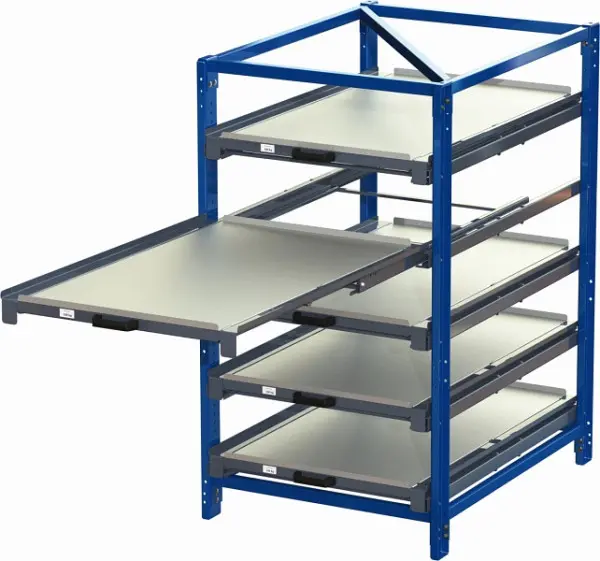 KROG Kompaktregal mit 5 Schubfächern 150 kg Traglast 100 % Auszug 2216000