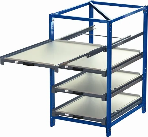 KROG Kompaktregal mit 4 Schubfächern 150 kg Traglast 100 % Auszug 221600-4