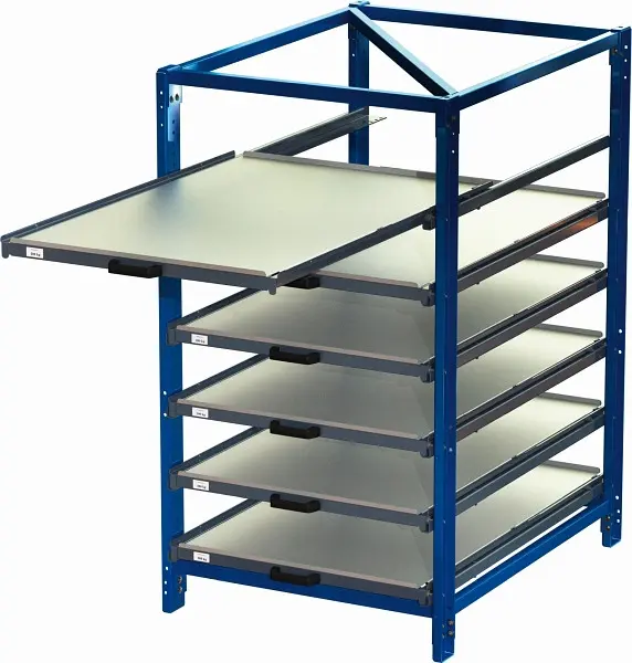 KROG Kompaktregal mit 6 Schubfächern 200 kg Traglast 70 % Auszug 221500-6