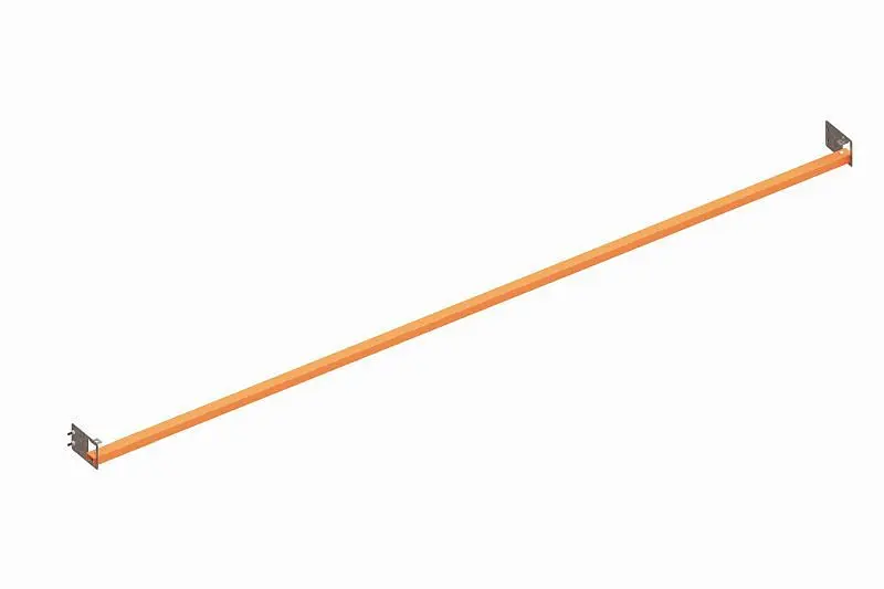 Meta Leichte Durchschubgewissung für Palettenregal Meta MULTIPAL für Palettenüberstand 75mm Länge: 3600mm RAL 2001 rot...