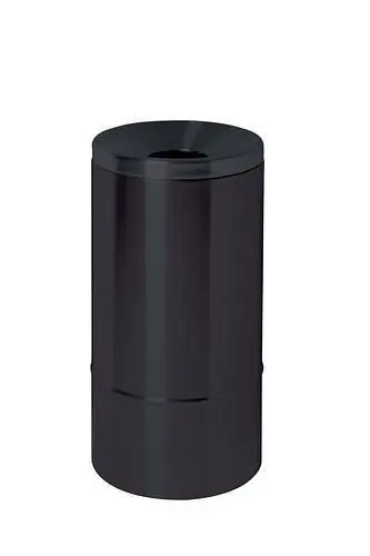 DENIOS Selbstlöschender Papierkorb 50 Liter Stahl schwarz 172150