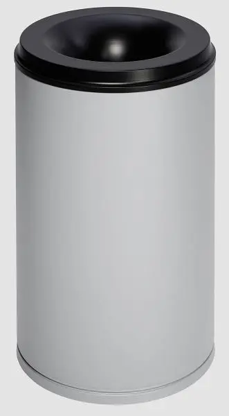 VAR Papierkorb feuergewiss 110 L Löschkopf schwarz silber 3188