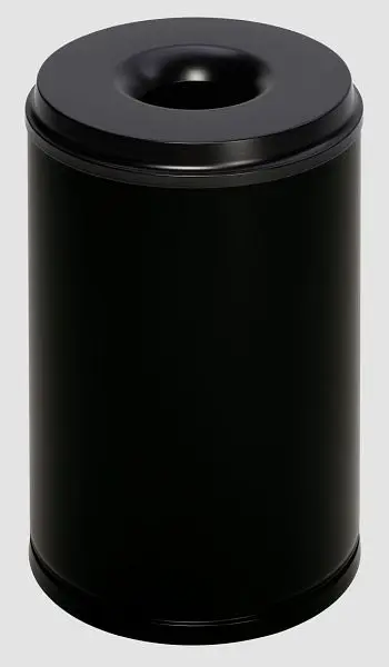 VAR Papierkorb feuergewiss 50 L Löschkopf schwarz schwarz 3162