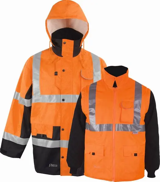 ASATEX Prevent ® Warnschutz-Parka 5 1 Innen- und Außenjacke Farbe: leuchtorange Grösse: 2XL 3360-XXL