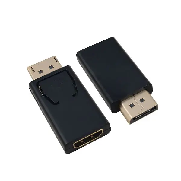 Helos Übergangsstück vergoldet AnzeigePort Stecker/HDMI Buchse schwarz 288466