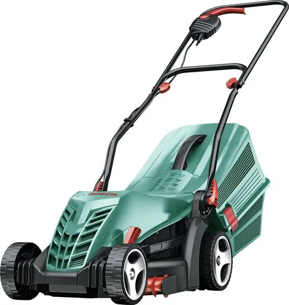 Bosch Home and Garden Rasenmäher ARM 36 Elektro Rasenmäher 1400 W Schnittbreite (max.) 37 cm | 3 Kräutertöpfe | Automa...